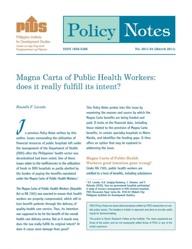 Magna Carta For Public Health Workers Dbm Circular