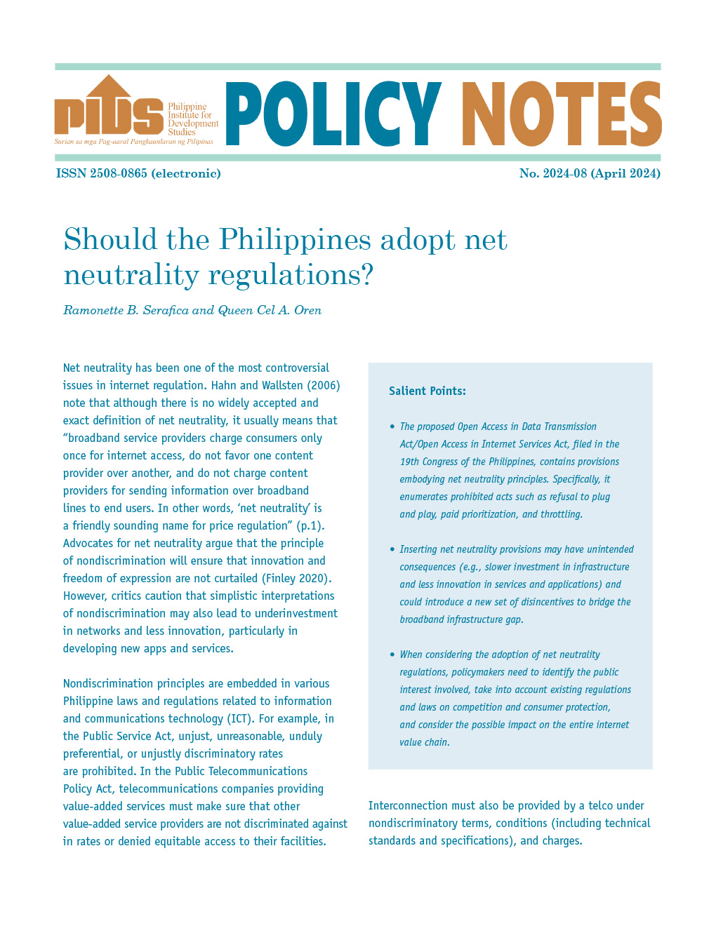 policy note research paper