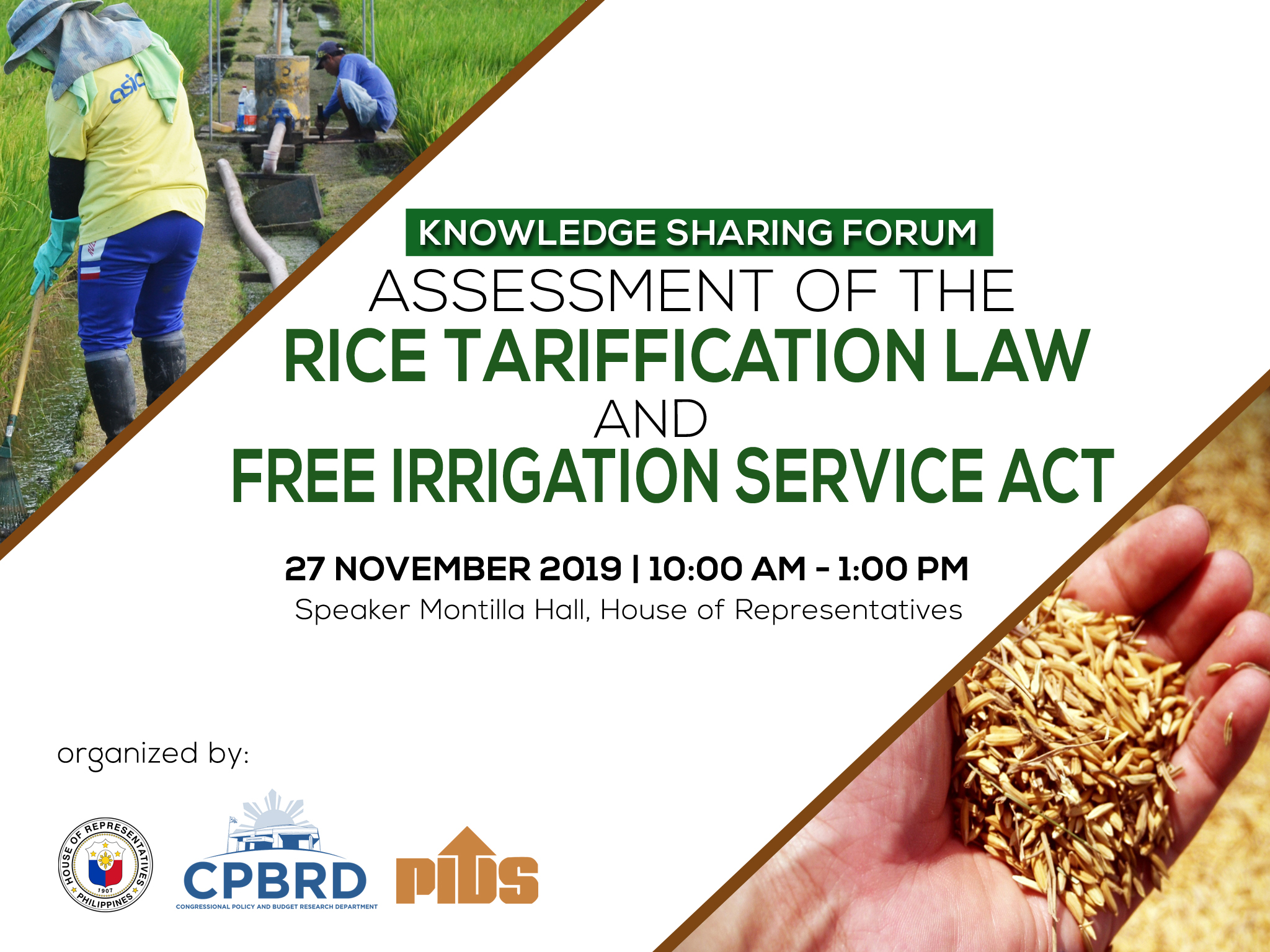 PIDS-CPBRD Knowledge Sharing Forum on the Assessment of the Rice Tariffication Law (RA 11203) and Free Irrigation Service Act (RA 10969)-backdrop-pids-cpbrd_forum-nov_27-final.jpg