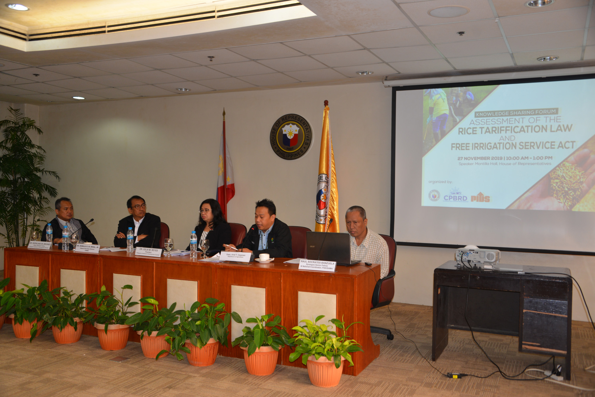 PIDS-CPBRD Knowledge Sharing Forum on the Assessment of the Rice Tariffication Law (RA 11203) and Free Irrigation Service Act (RA 10969)-pids-cpbrd-1-20191127.jpg